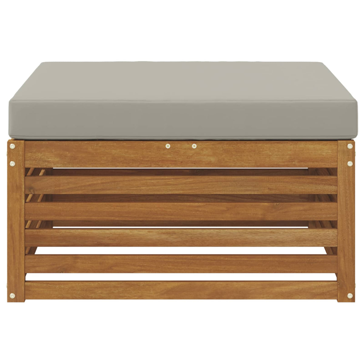 Outdoor-Fußhocker Massivholz Akazie Natur