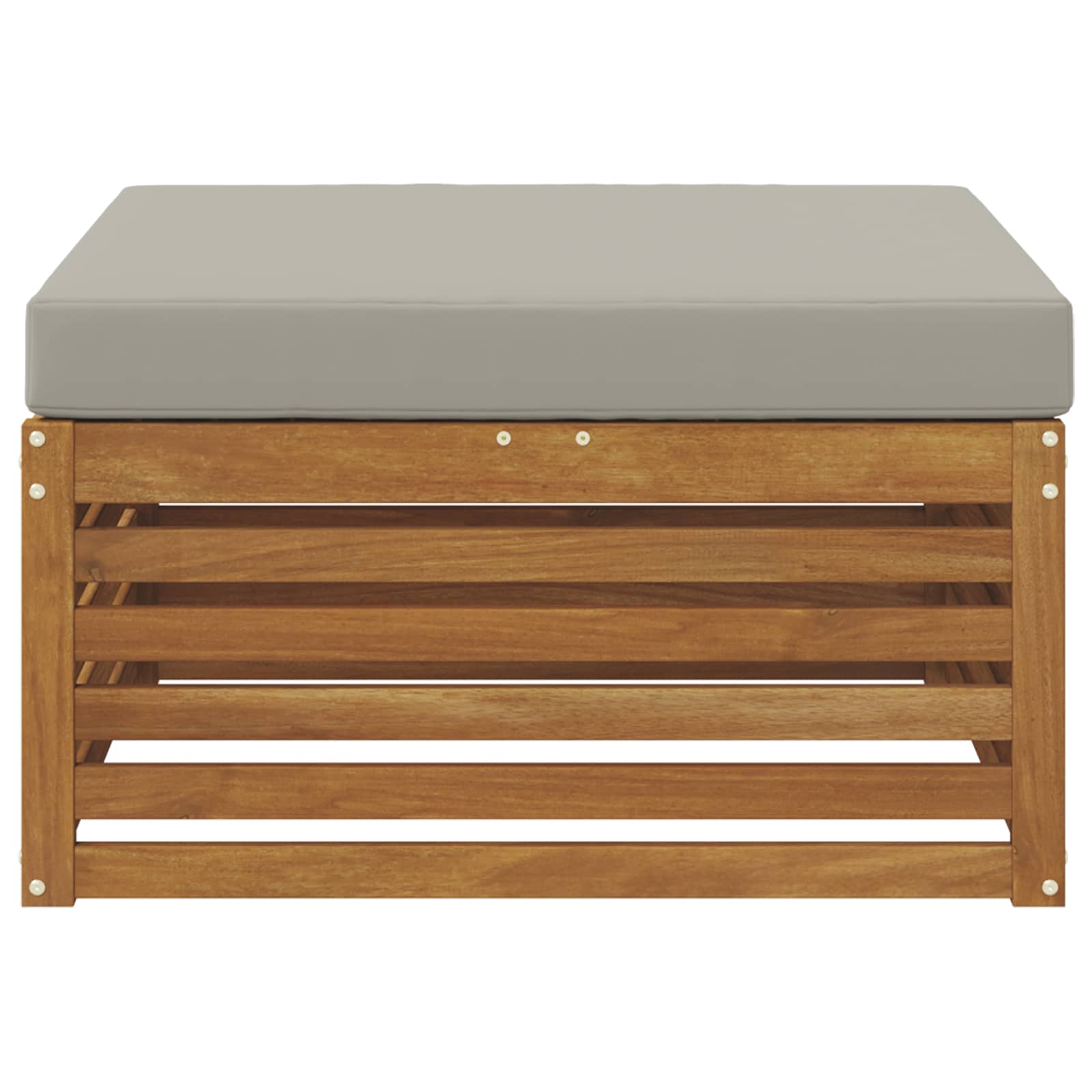 Outdoor-Fußhocker Massivholz Akazie Natur