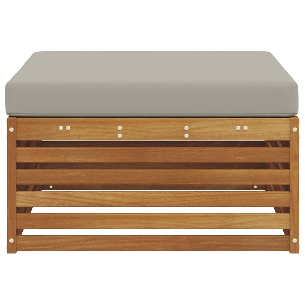 Outdoor-Fußhocker Massivholz Akazie Natur