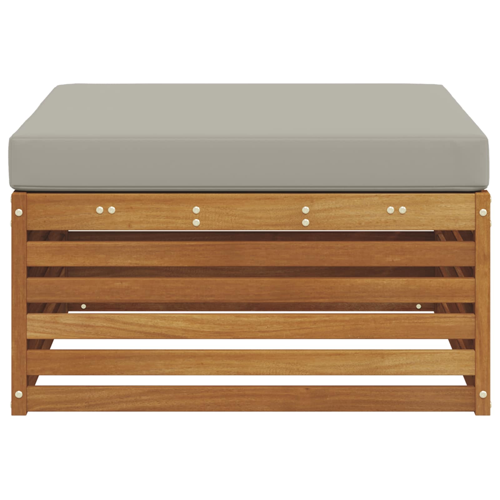 Outdoor-Fußhocker Massivholz Akazie Natur