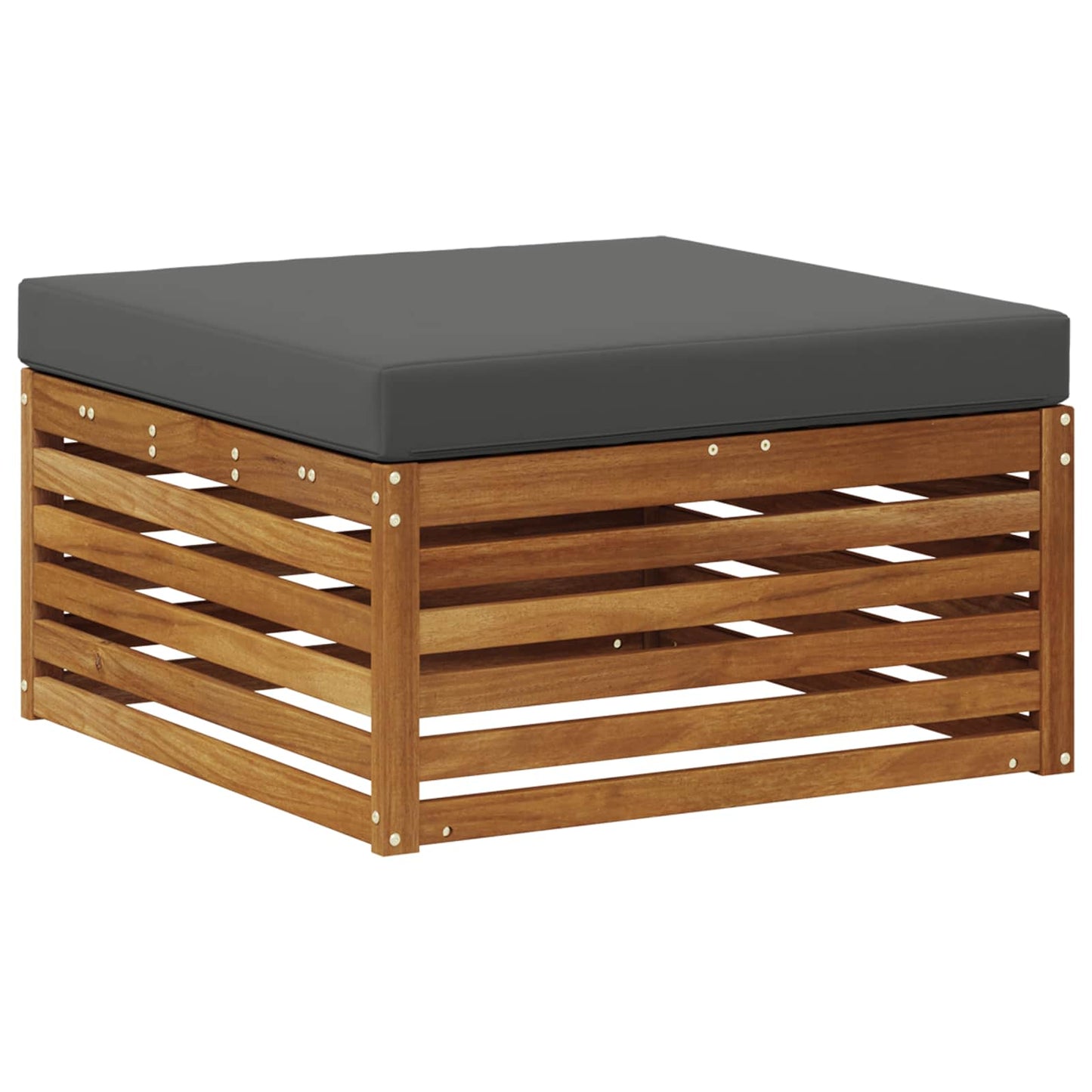 Outdoor-Fußhocker Massivholz Akazie Natur