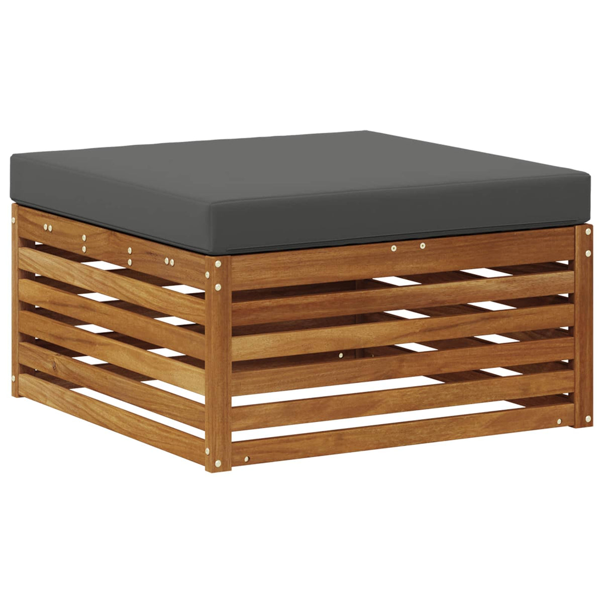 Outdoor-Fußhocker Massivholz Akazie Natur