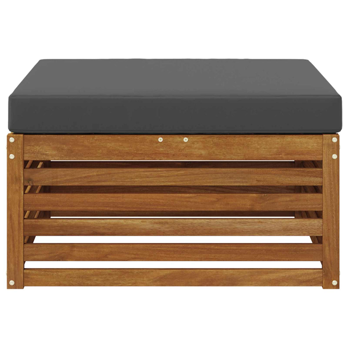 Outdoor-Fußhocker Massivholz Akazie Natur