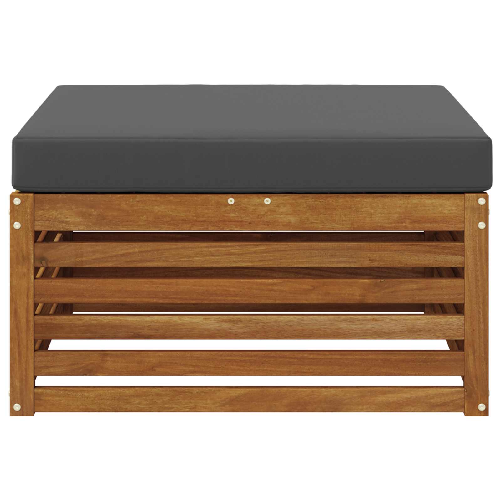 Outdoor-Fußhocker Massivholz Akazie Natur