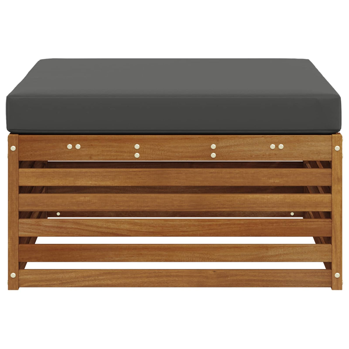 Outdoor-Fußhocker Massivholz Akazie Natur