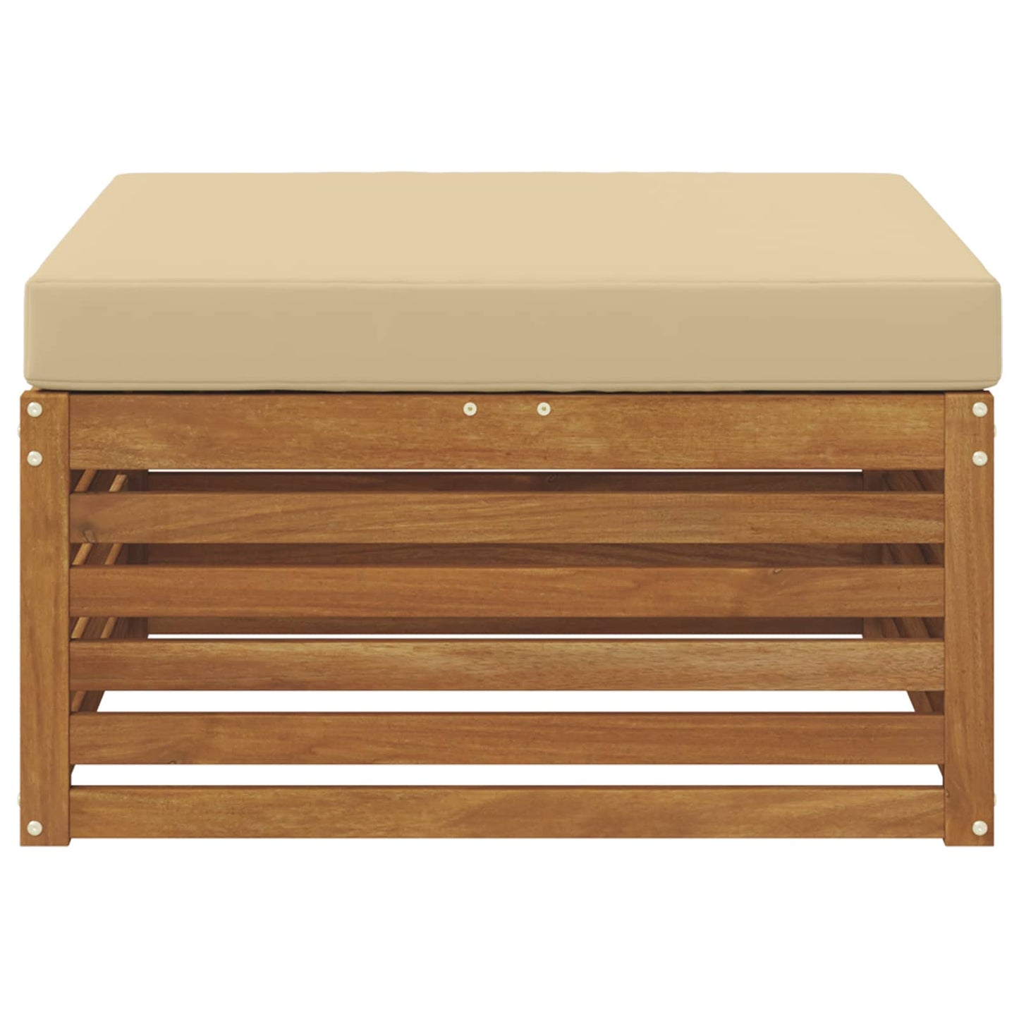 Outdoor-Fußhocker Massivholz Akazie Natur