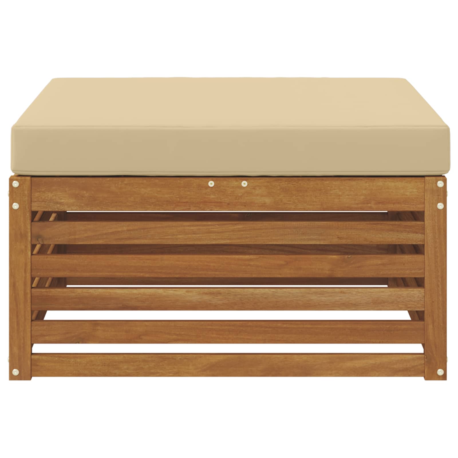 Outdoor-Fußhocker Massivholz Akazie Natur
