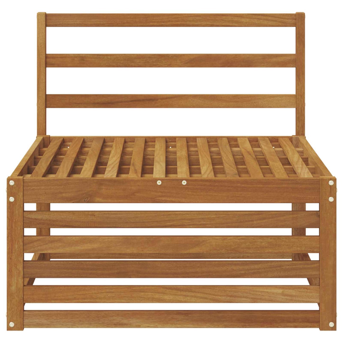 Outdoor Mittelsofa Massivholz Akazie Natur 79 x 83 x 73 cm