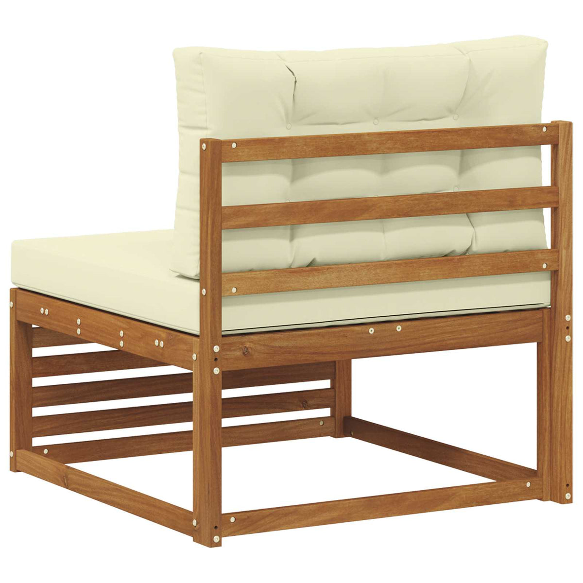 Outdoor Mittelsofa Massivholz Akazie Natur