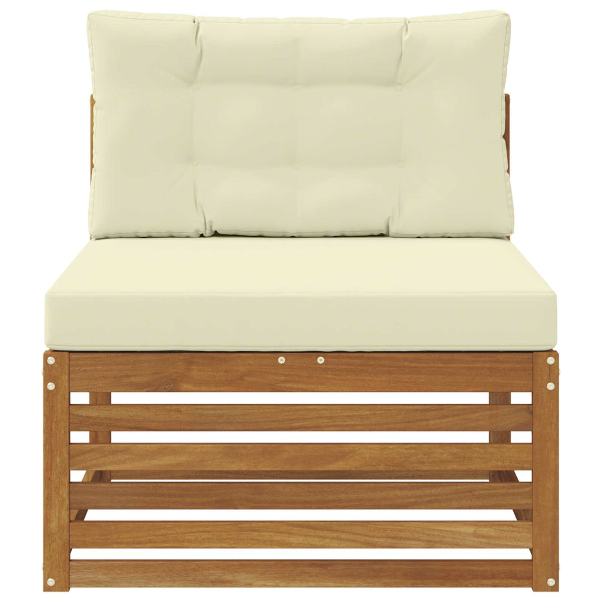 Outdoor Mittelsofa Massivholz Akazie Natur