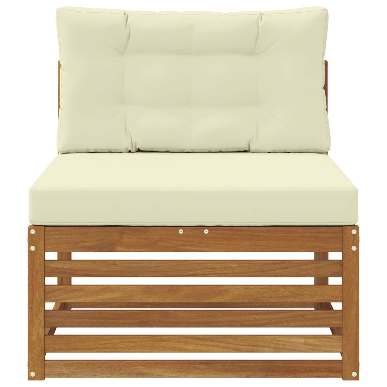 Outdoor Mittelsofa Massivholz Akazie Natur