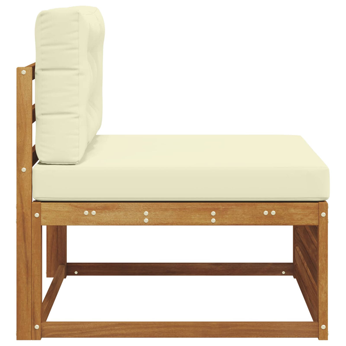 Outdoor Mittelsofa Massivholz Akazie Natur