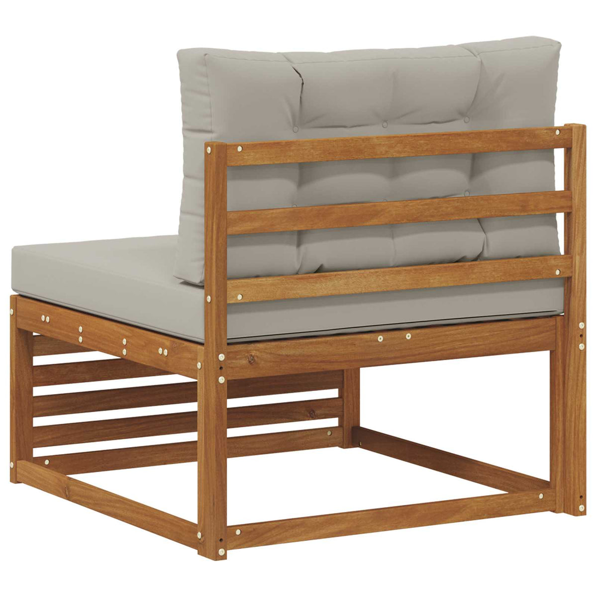 Outdoor Mittelsofa Massivholz Akazie Natur