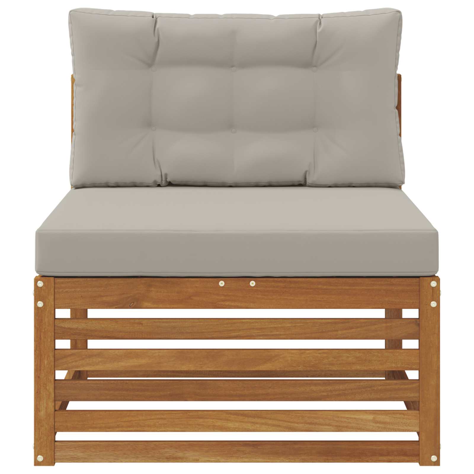 Outdoor Mittelsofa Massivholz Akazie Natur