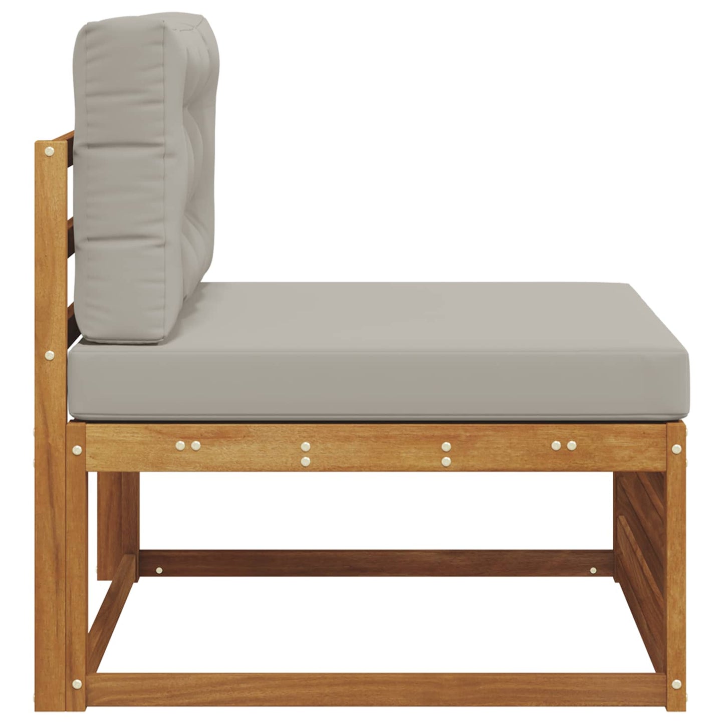Outdoor Mittelsofa Massivholz Akazie Natur