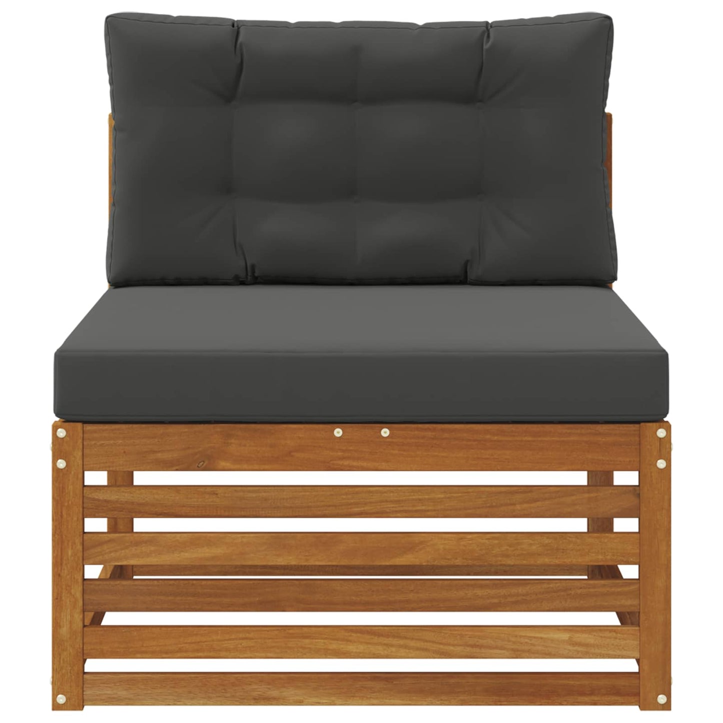 Outdoor Mittelsofa Massivholz Akazie Natur