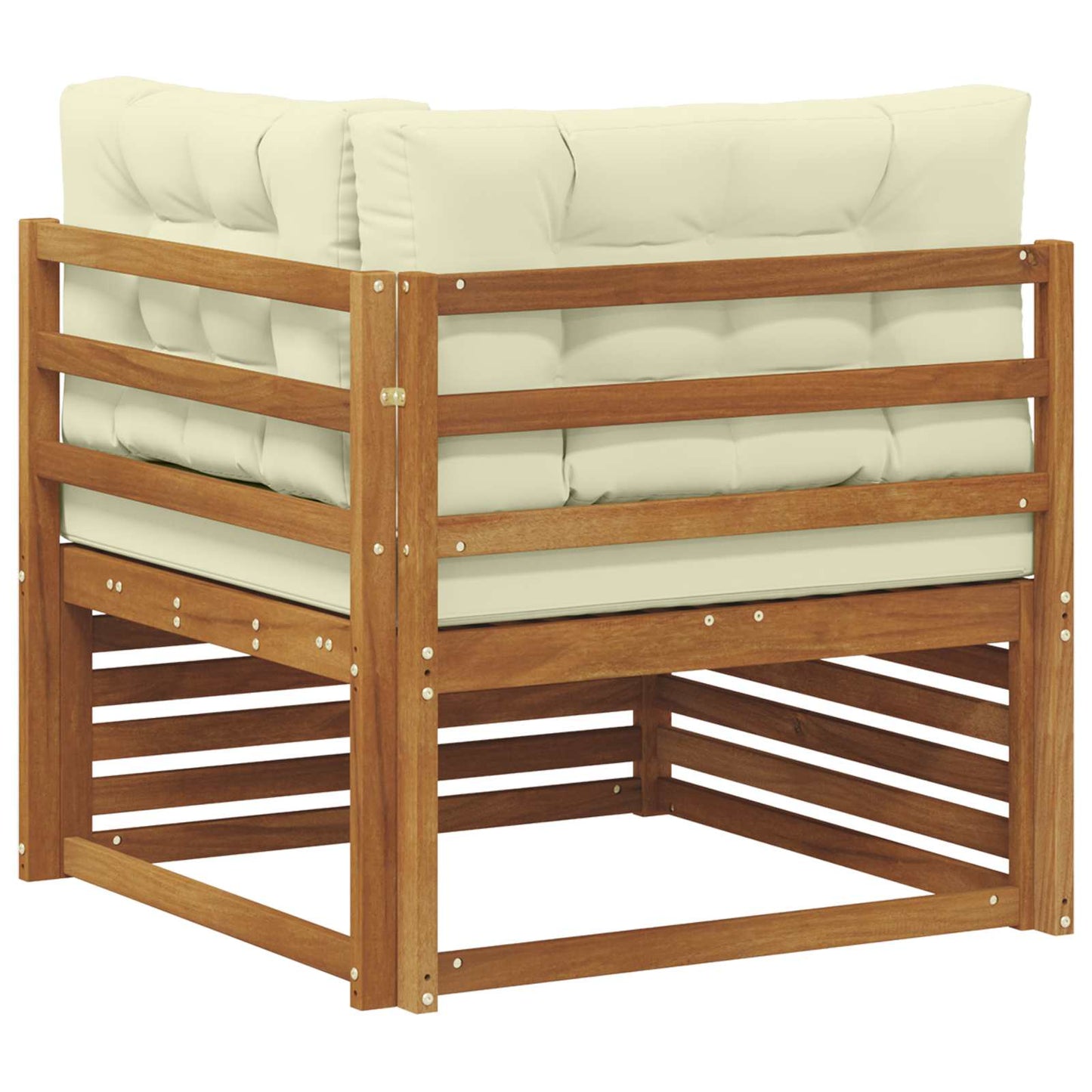 Outdoor Ecksofa Massivholz Akazie Natur