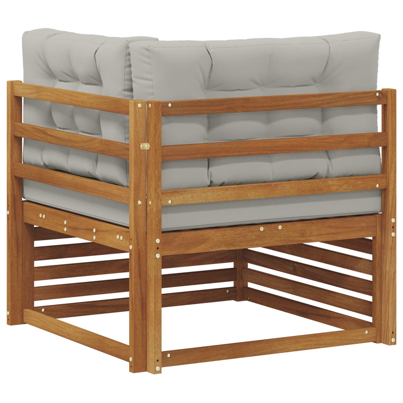 Outdoor Ecksofa Massivholz Akazie Natur