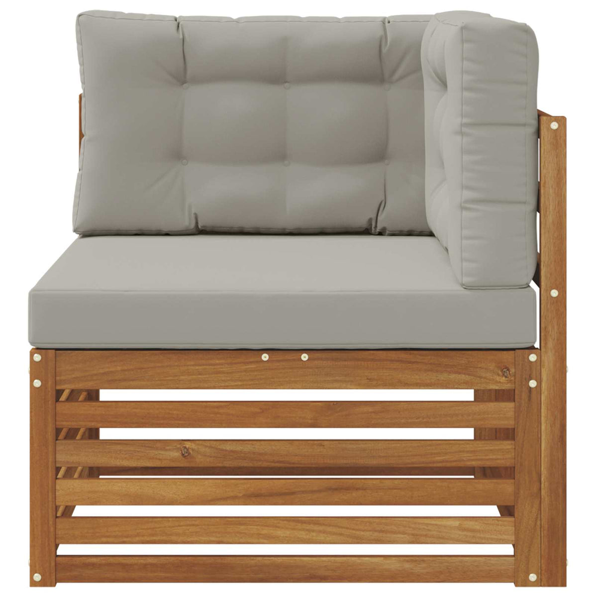 Outdoor Ecksofa Massivholz Akazie Natur