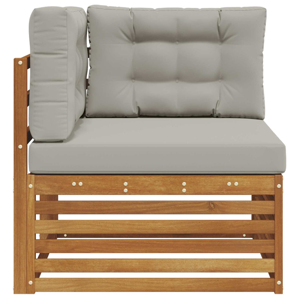 Outdoor Ecksofa Massivholz Akazie Natur