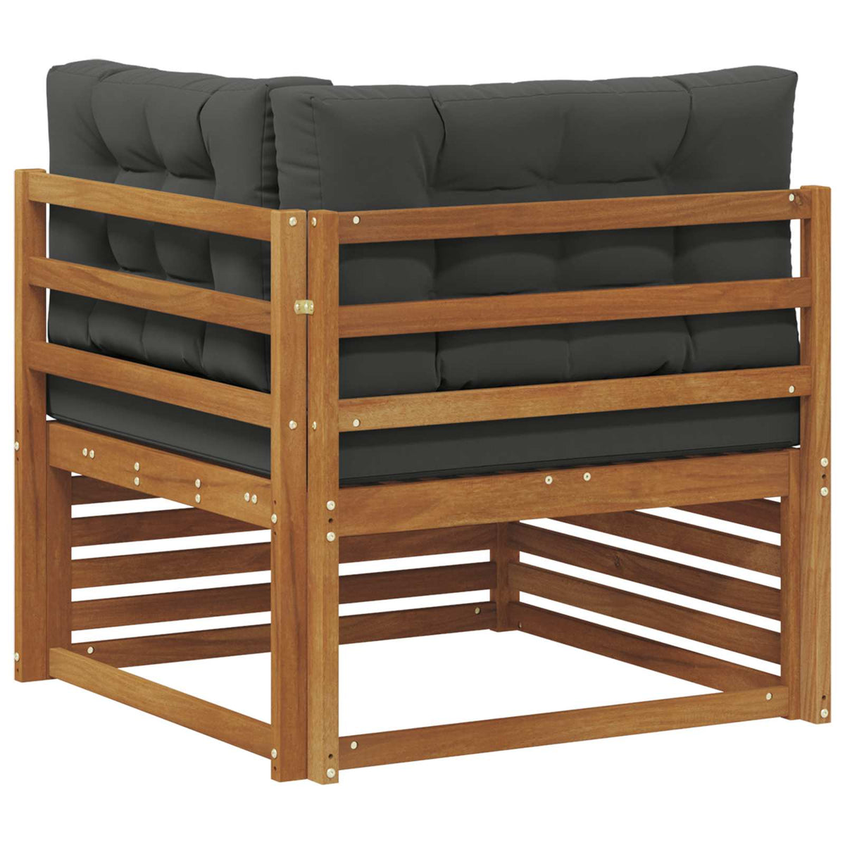 Outdoor Ecksofa Massivholz Akazie Natur