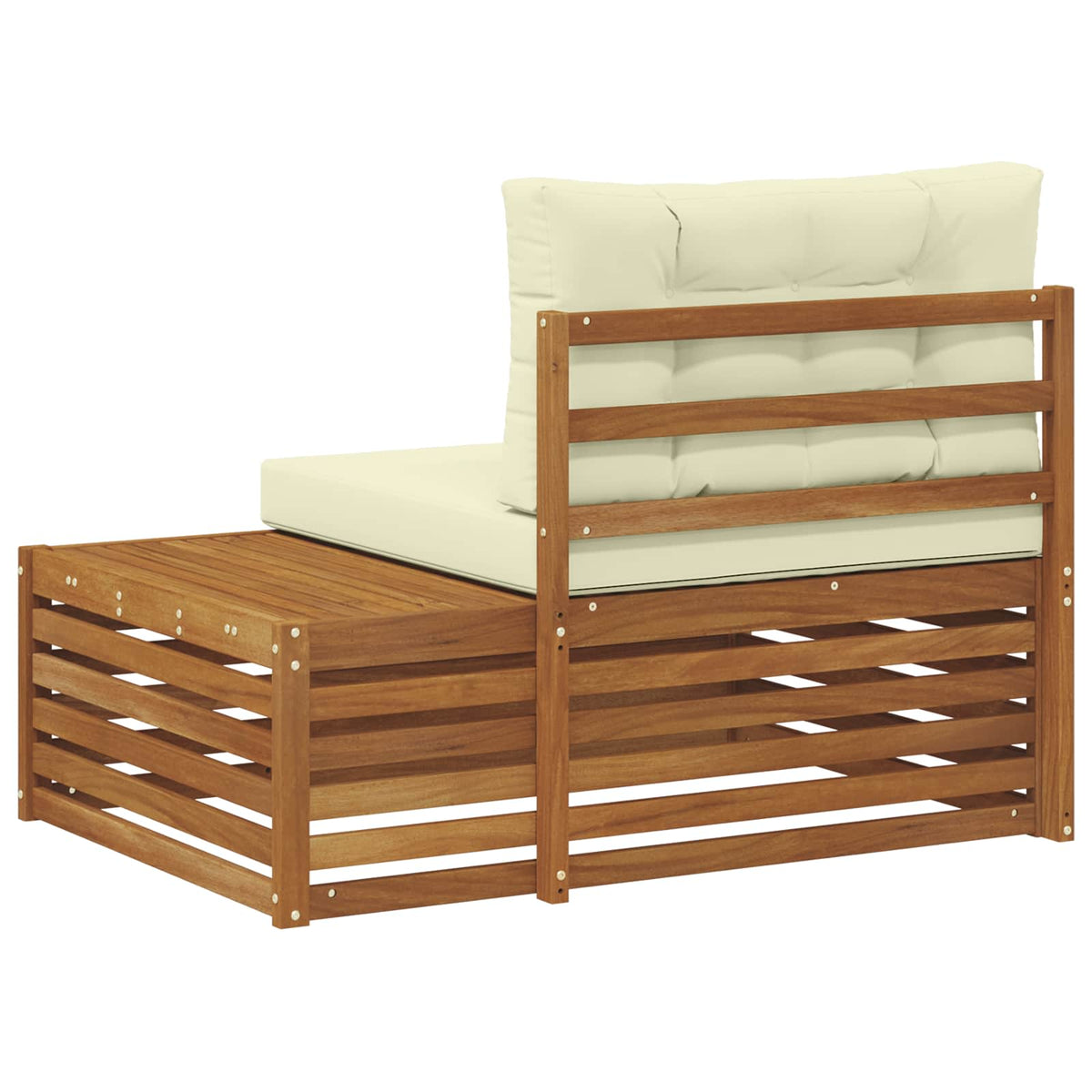 Outdoor Endsofa Natur 115 x 83 x 73 cm Massivholz Akazie