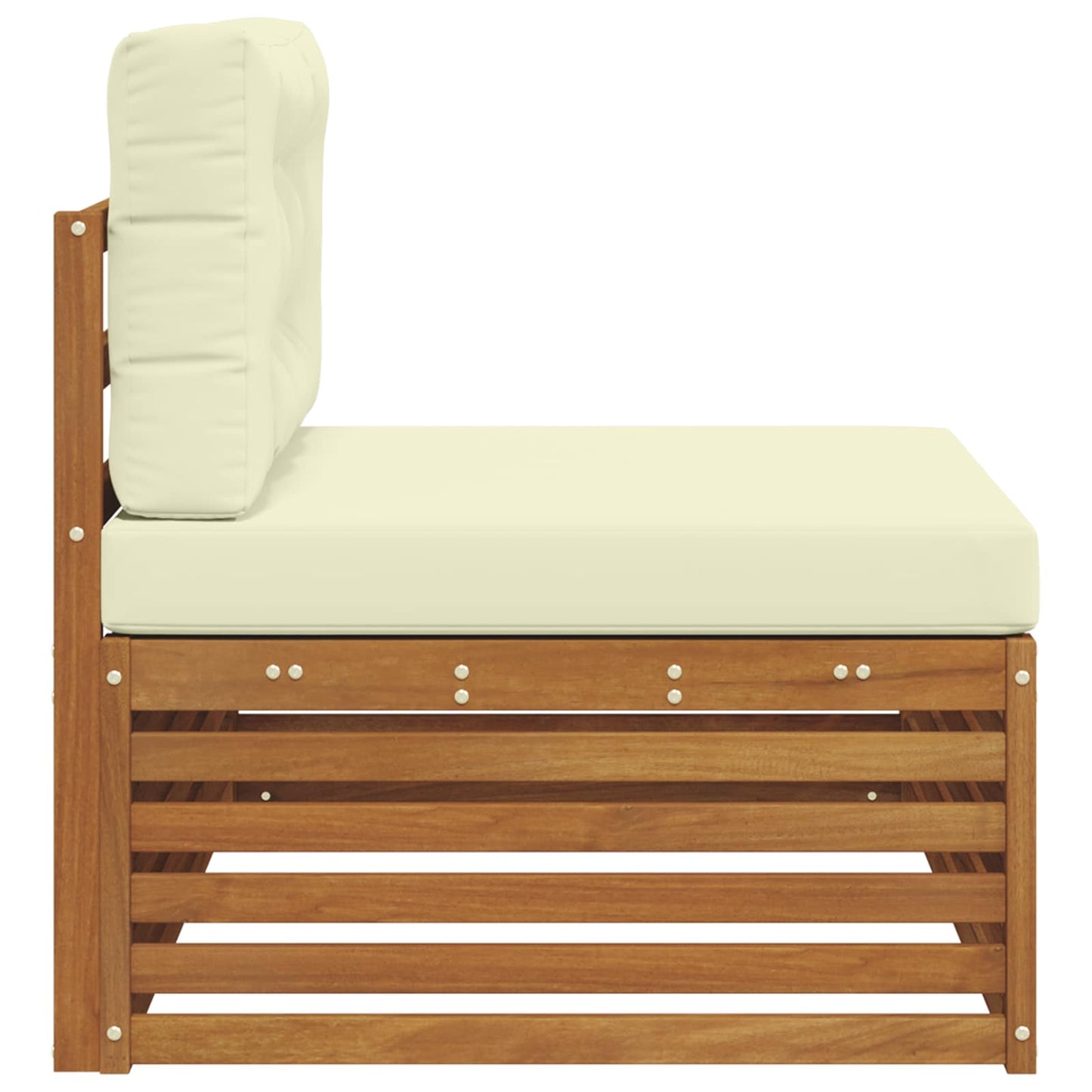 Outdoor Endsofa Natur 115 x 83 x 73 cm Massivholz Akazie