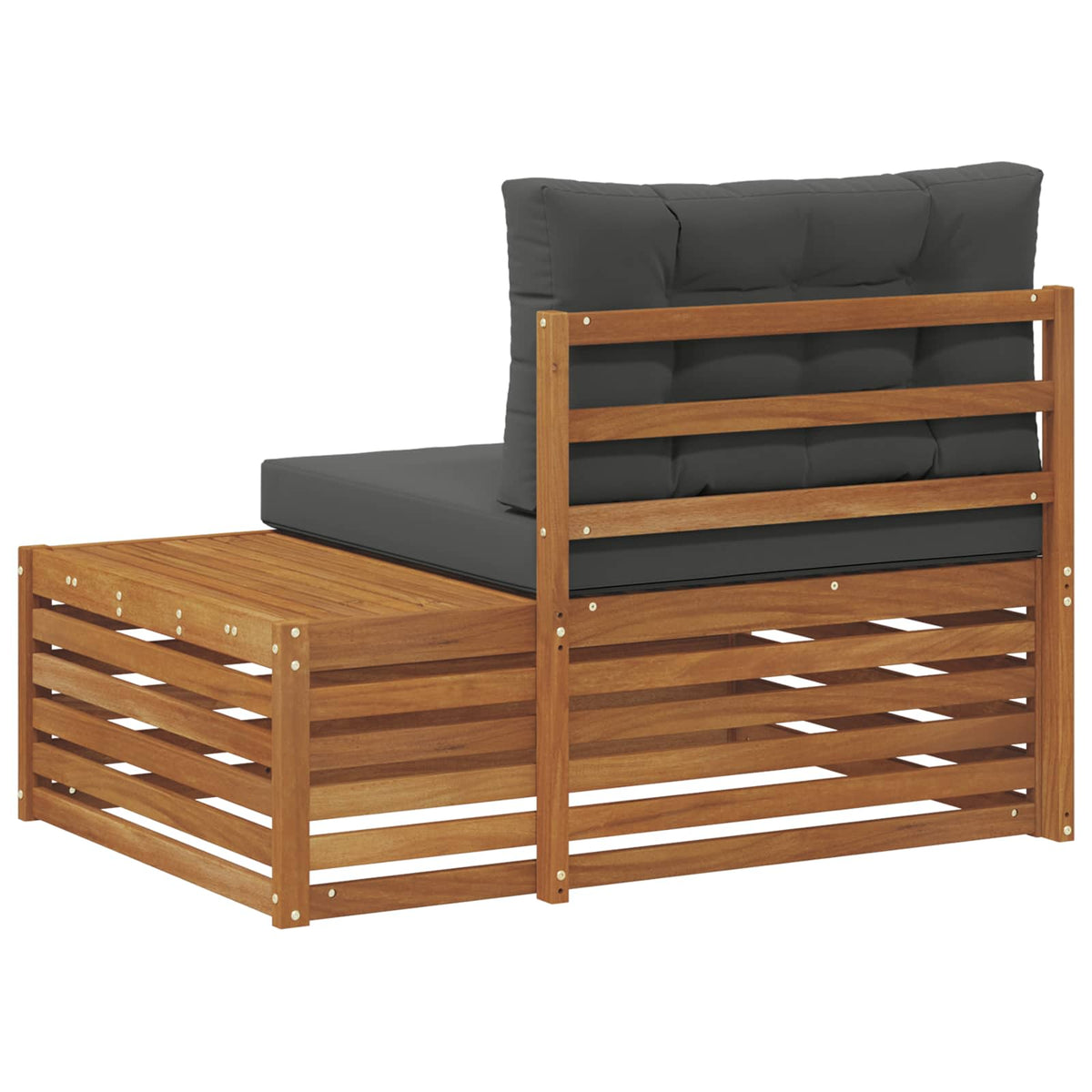 Outdoor Endsofa Natur 115 x 83 x 73 cm Massivholz Akazie