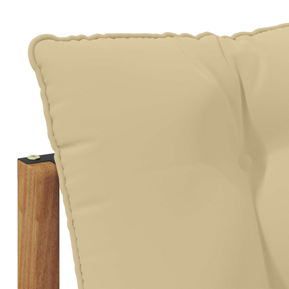 Outdoor Ecksofa Massivholz Akazie und Textilene Stoff Natur
