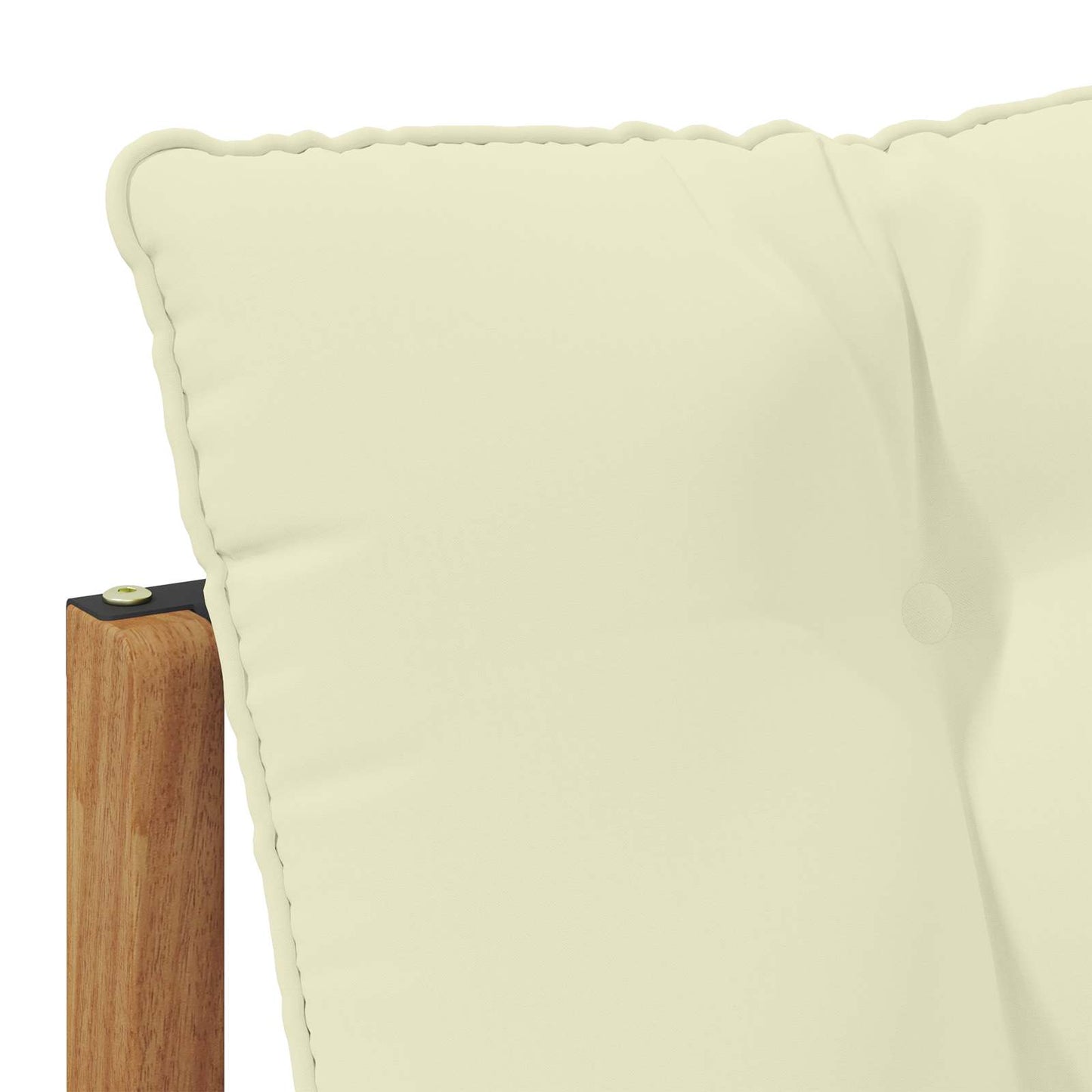 3 Stk. Outdoor Mittelsofa Massivholz Akazie und Textilene Stoff