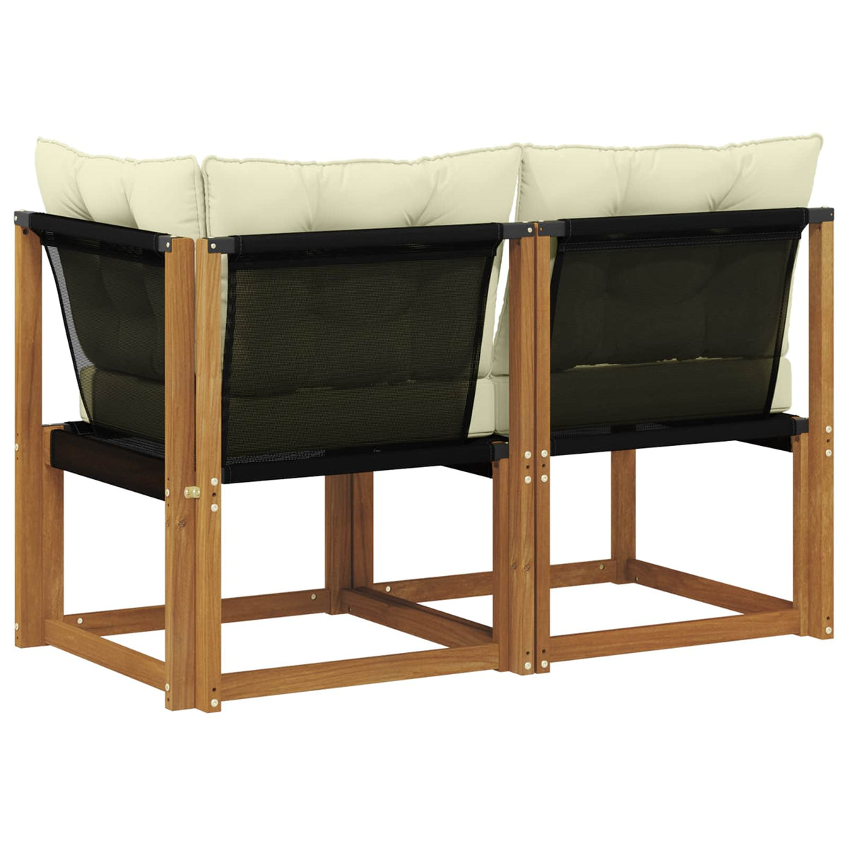 2 Stk. Outdoor Mittel- und Ecksofa Natur