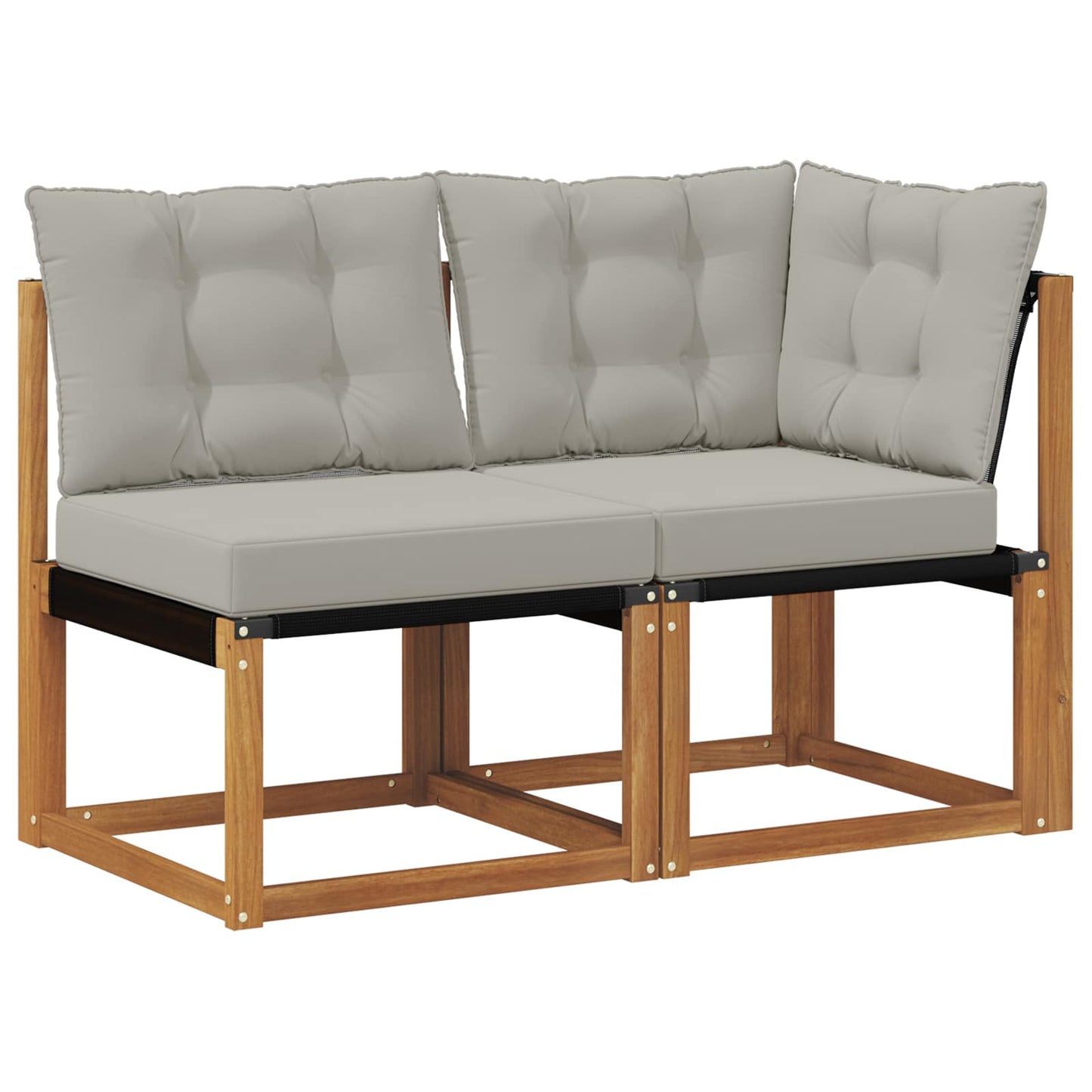 2 Stk. Outdoor Mittel- und Ecksofa Natur