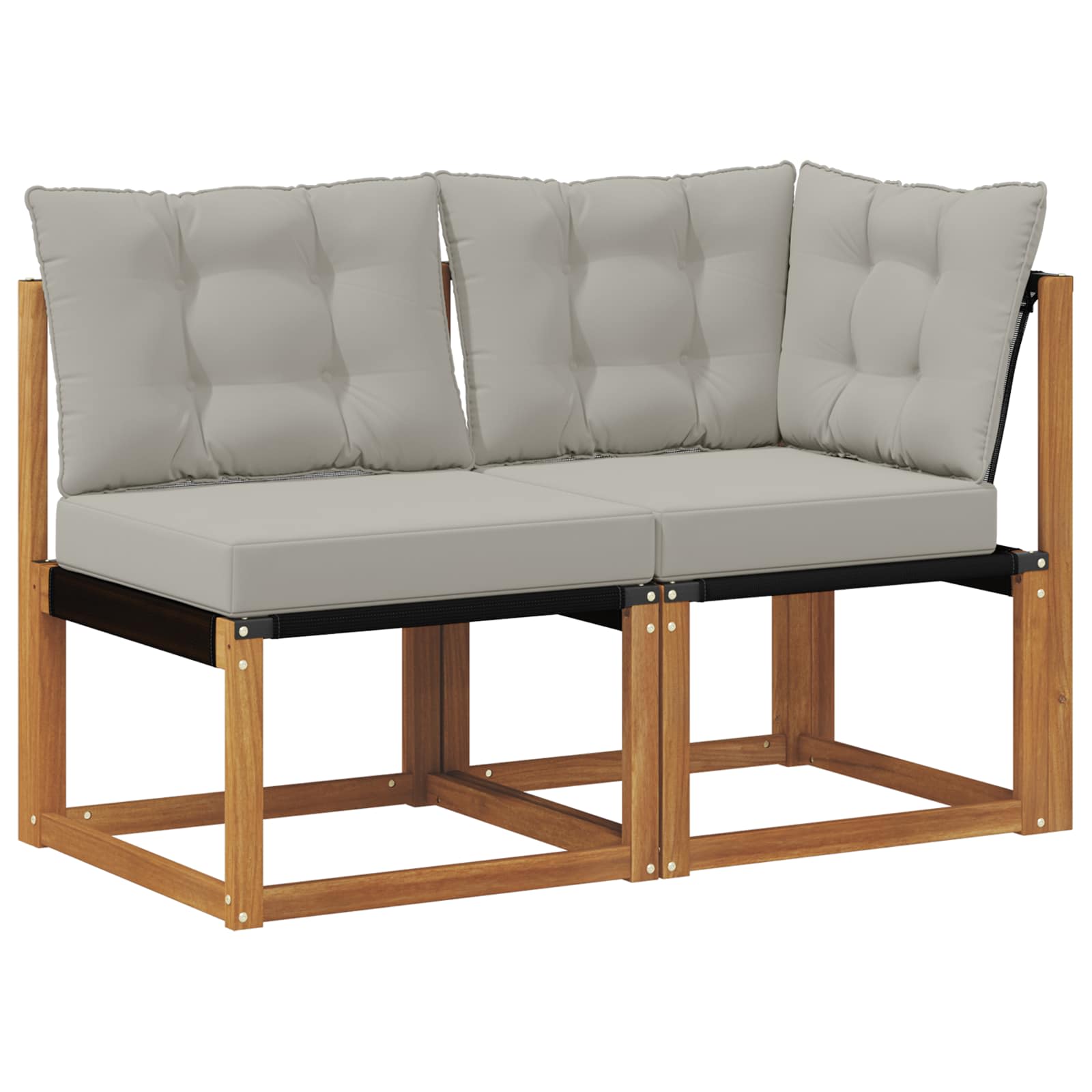 2 Stk. Outdoor Mittel- und Ecksofa Natur