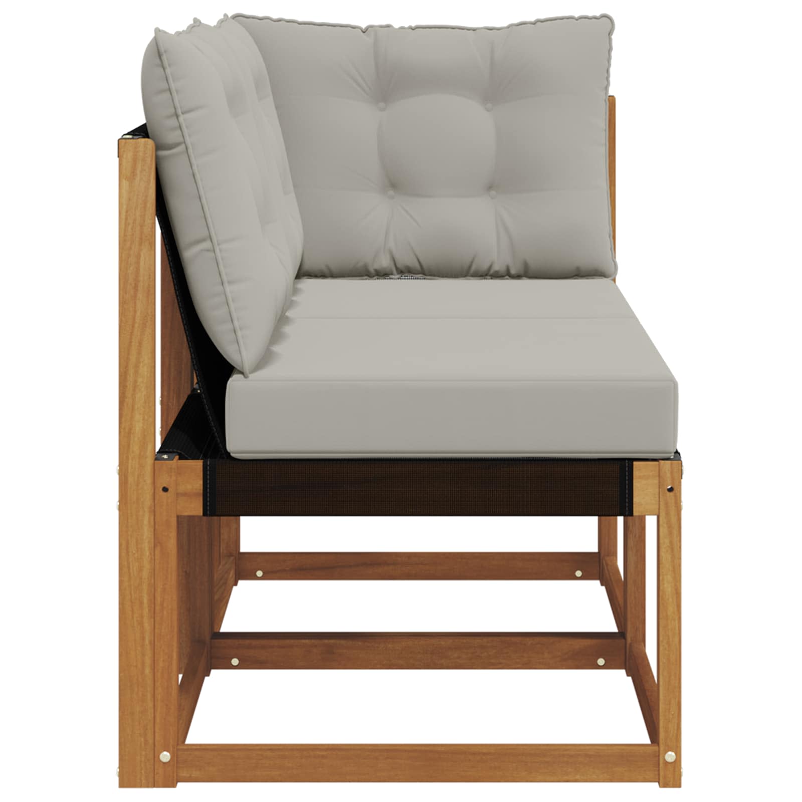 2 Stk. Outdoor Mittel- und Ecksofa Natur