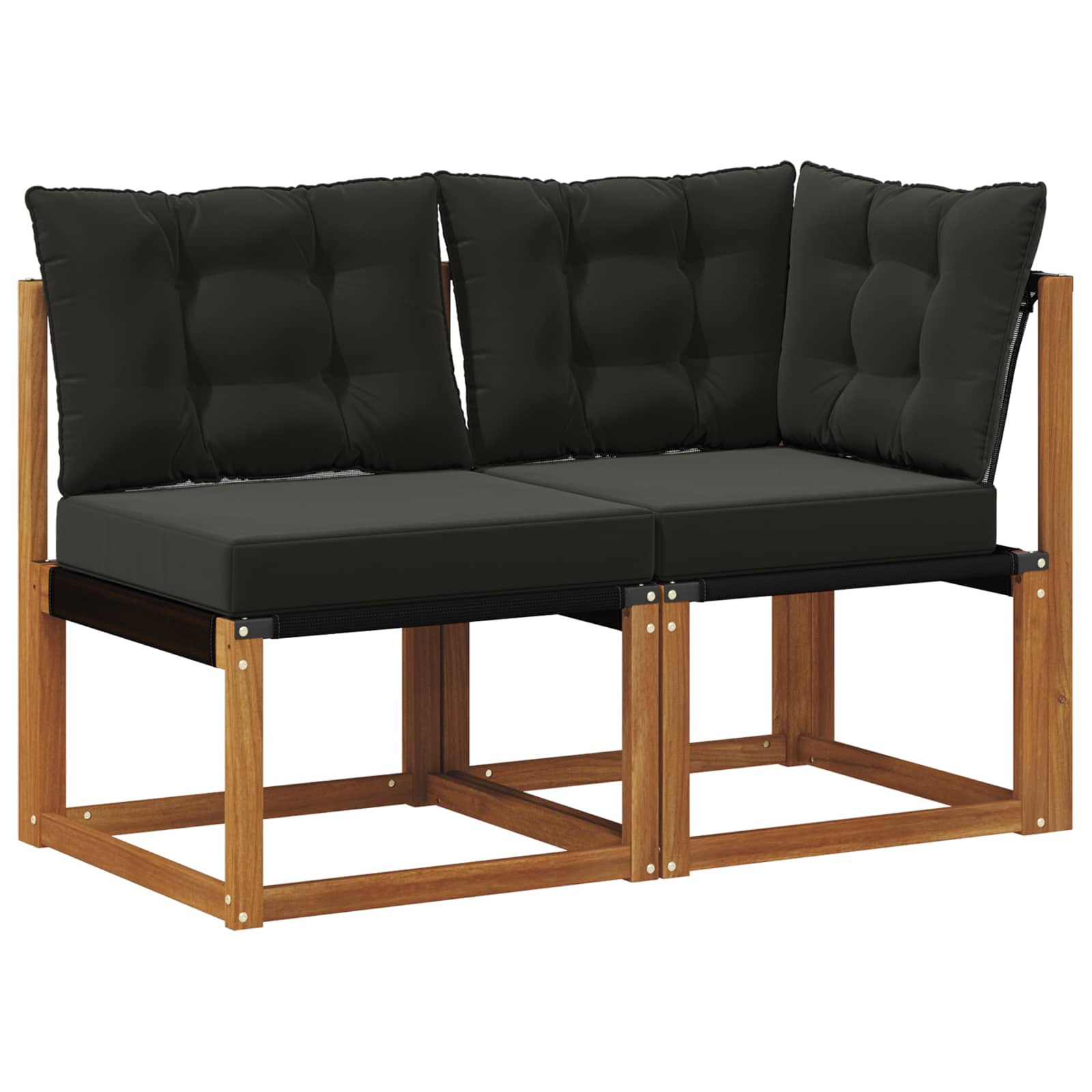 2 Stk. Outdoor Mittel- und Ecksofa Natur