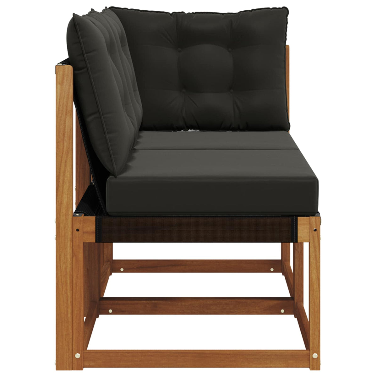 2 Stk. Outdoor Mittel- und Ecksofa Natur