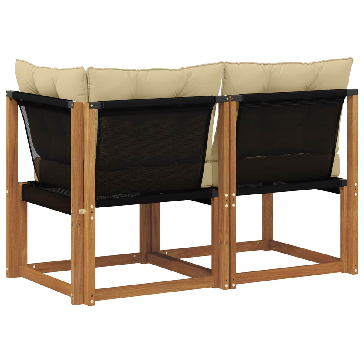 2 Stk. Outdoor Mittel- und Ecksofa Natur