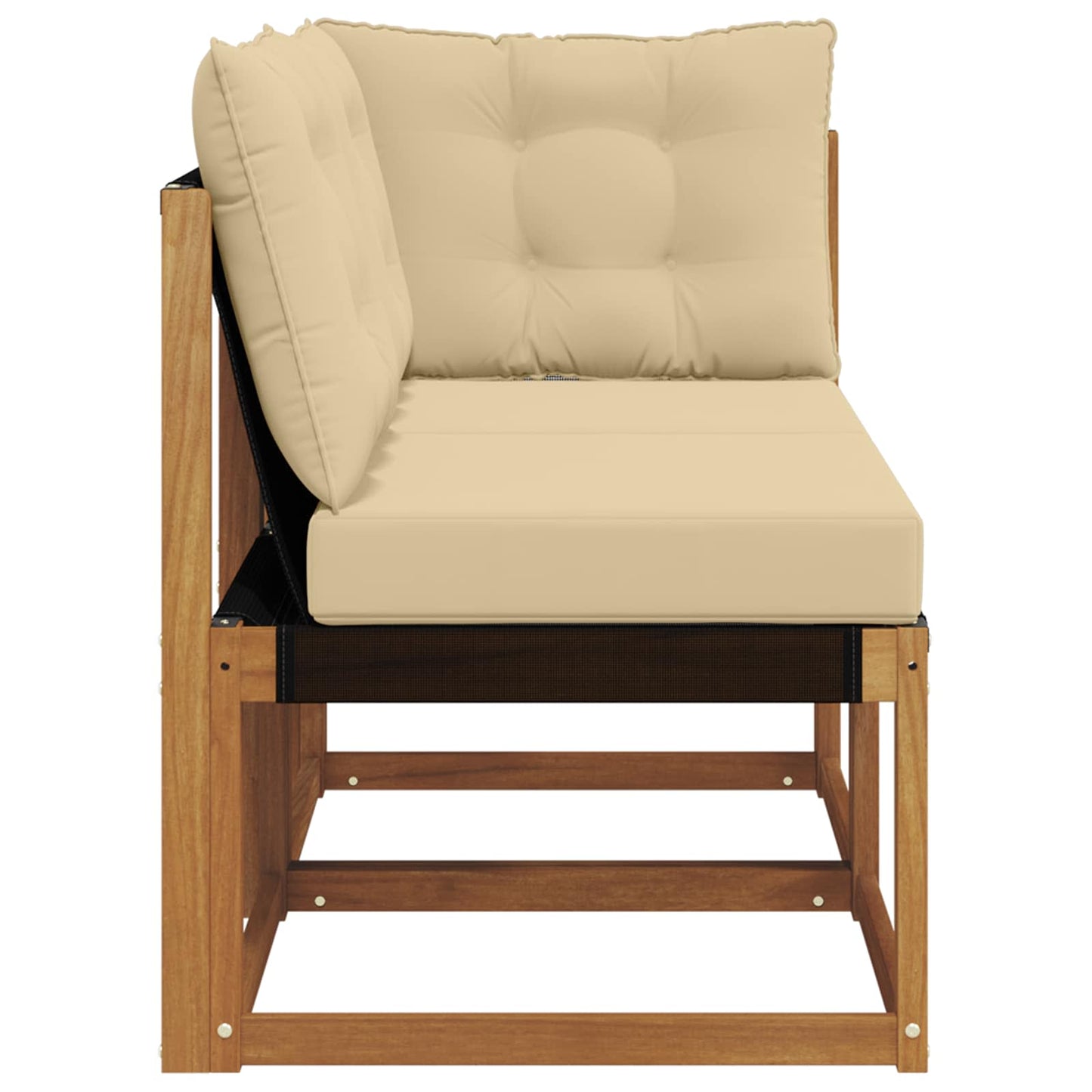 2 Stk. Outdoor Mittel- und Ecksofa Natur