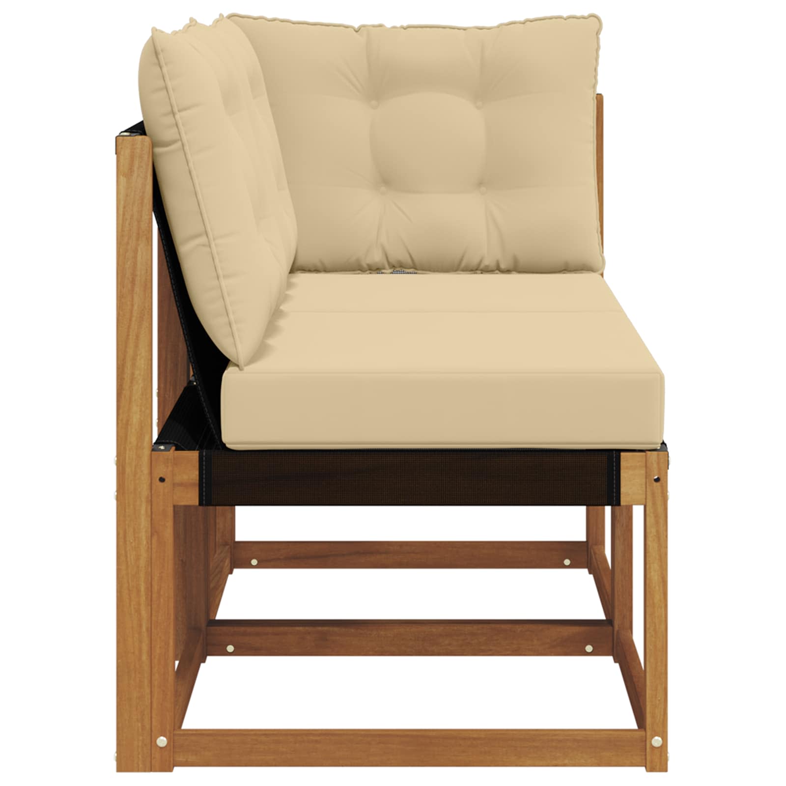 2 Stk. Outdoor Mittel- und Ecksofa Natur