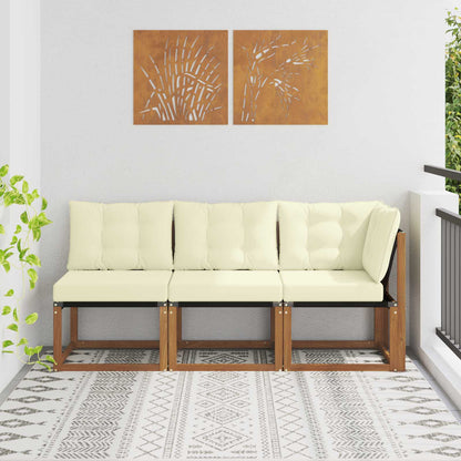 Outdoor Mittel- und Ecksofa 3 stk. 3-Sitzer