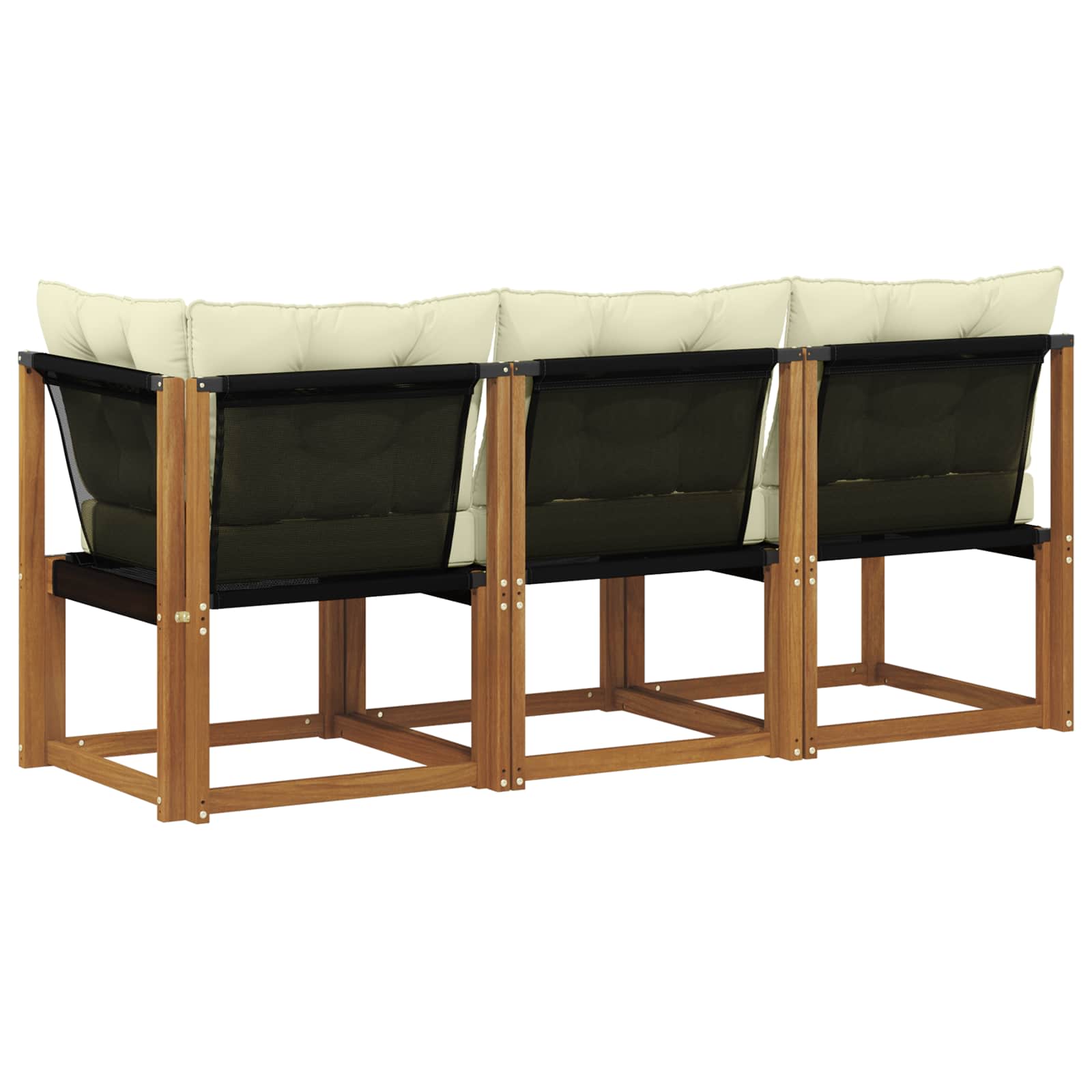 3 Stk. Outdoor Mittel- und Ecksofa Natur