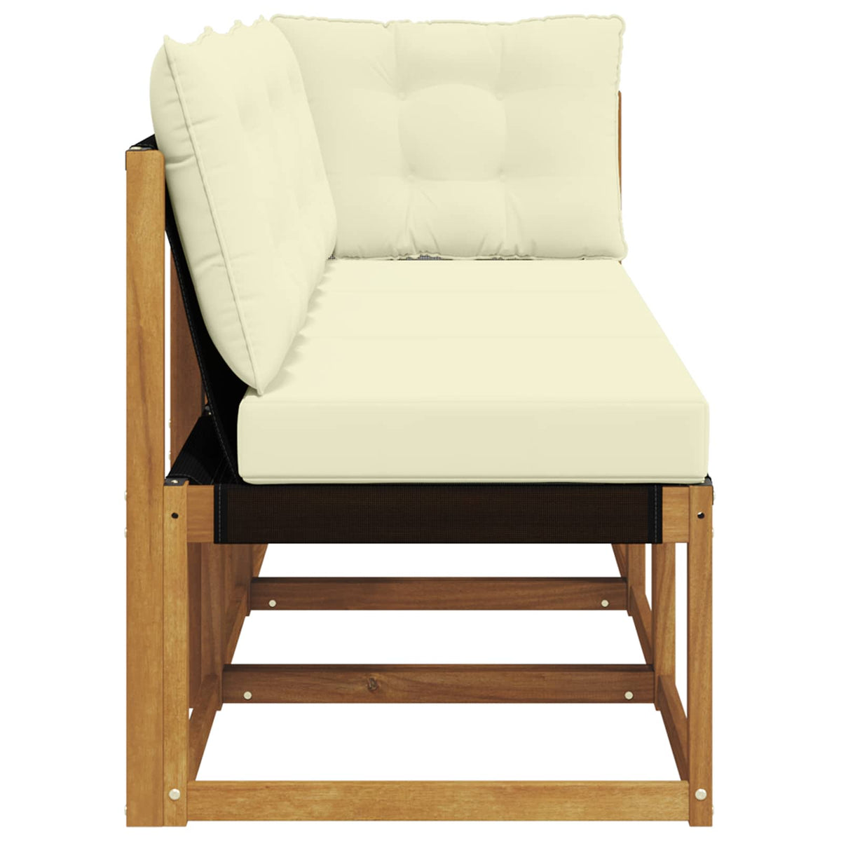 3 Stk. Outdoor Mittel- und Ecksofa Natur