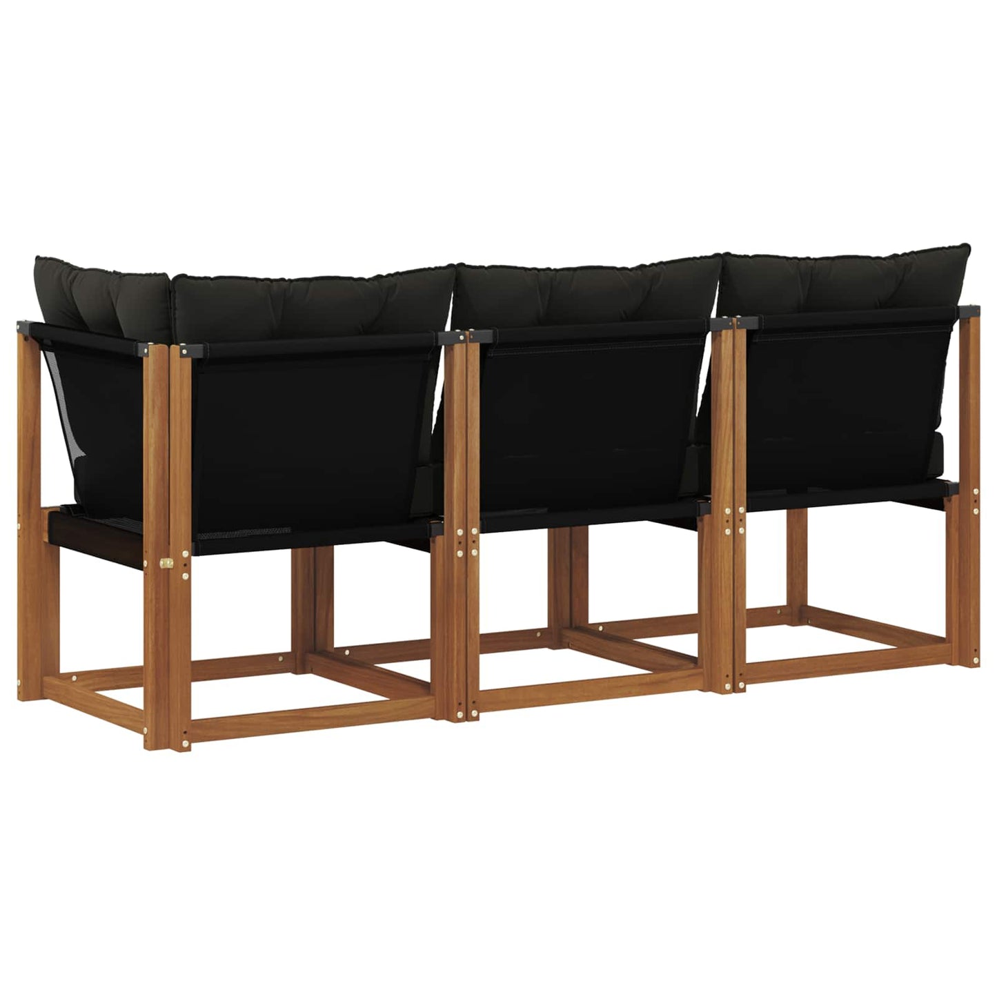 3 Stk. Outdoor Mittel- und Ecksofa Natur