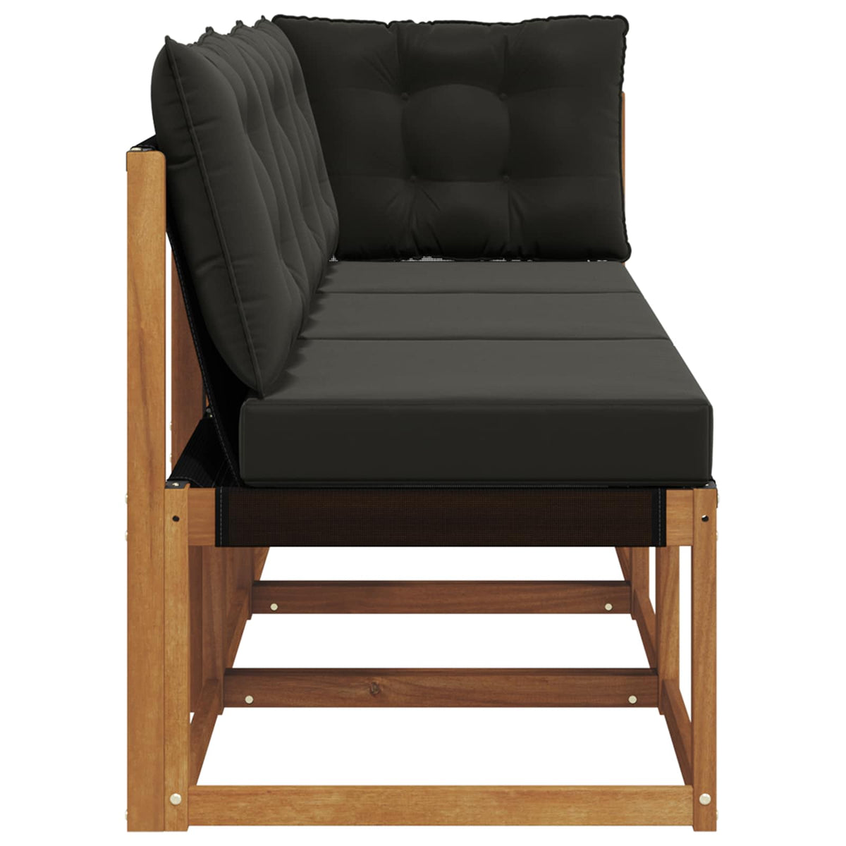 3 Stk. Outdoor Mittel- und Ecksofa Natur