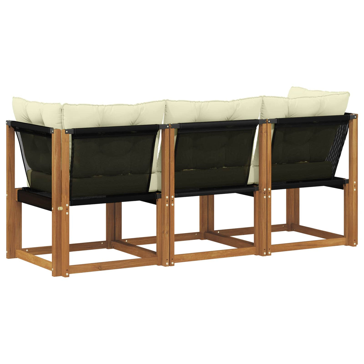 3 Stk. Outdoor Mittel- und Ecksofa Natur