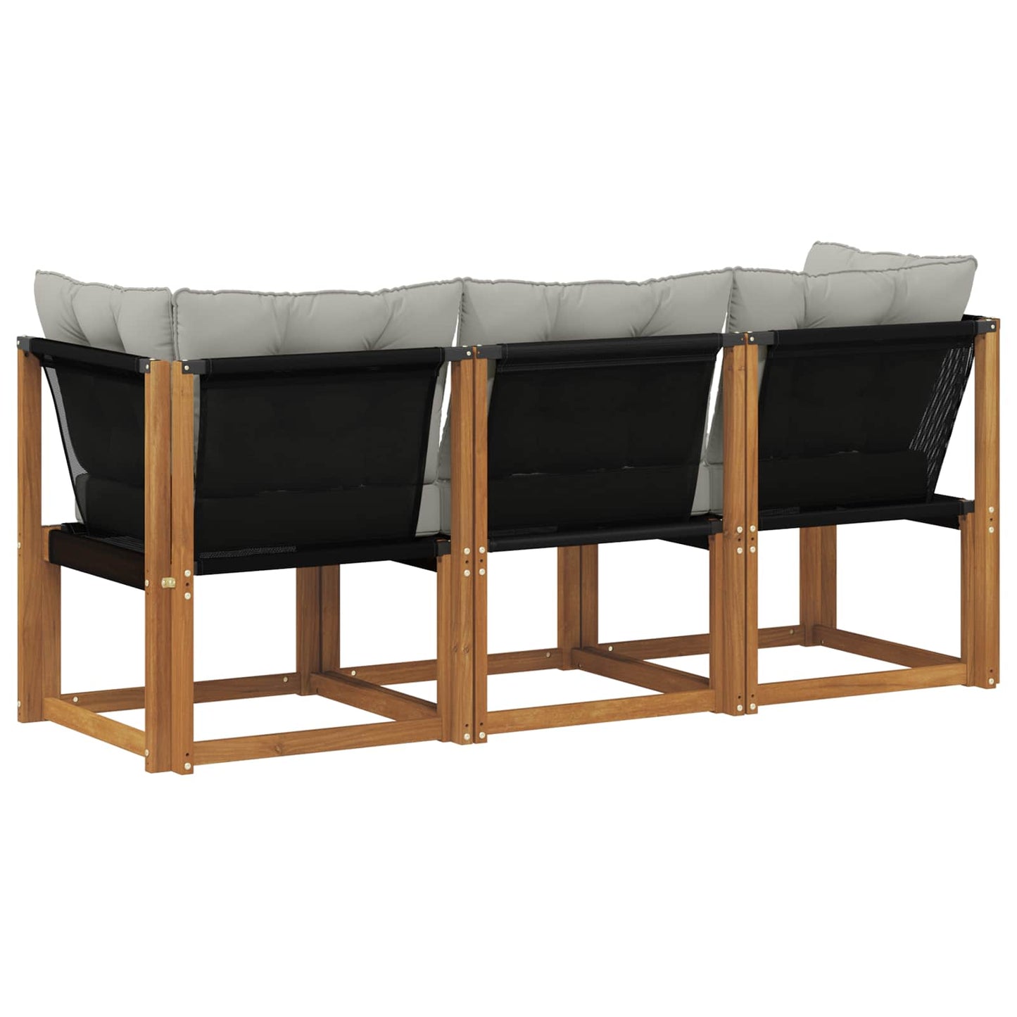 3 Stk. Outdoor Mittel- und Ecksofa Natur