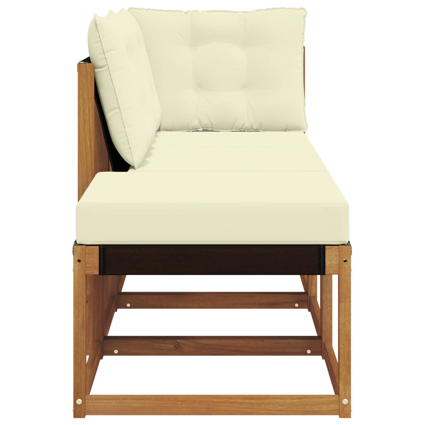 3 Stk. Ecksofa-Einheiten für draußen Natur und Creme