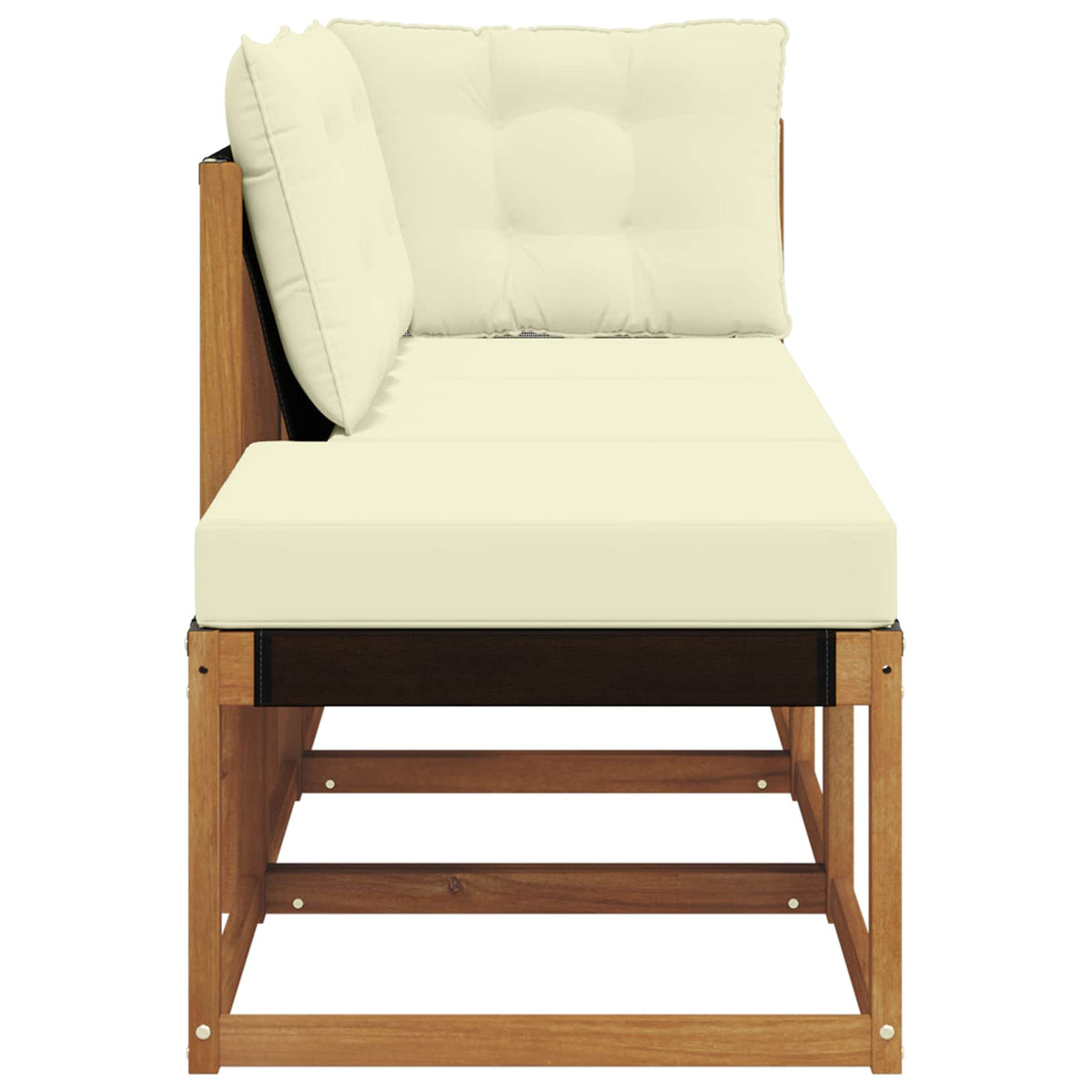 3 Stk. Ecksofa-Einheiten für draußen Natur und Creme