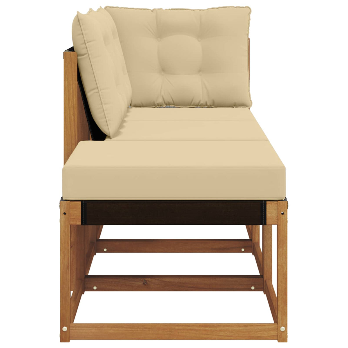3 Stk. Ecksofa-Einheiten für draußen Natur und Beige