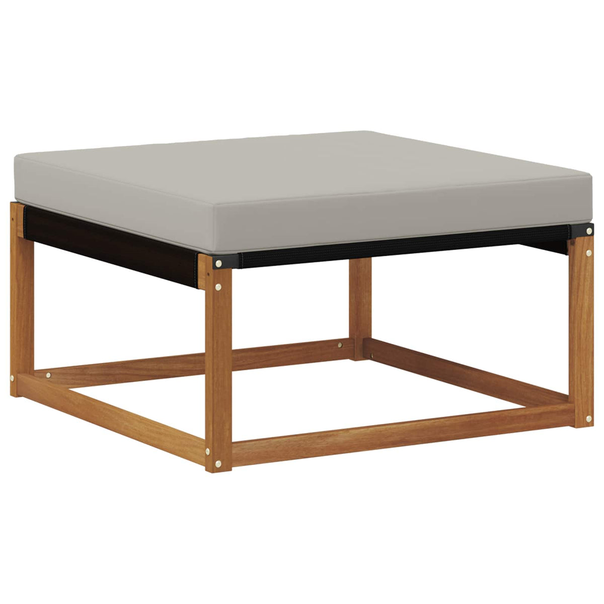 Outdoor-Fußhocker Massivholz Akazie Natur